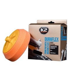 Губка полировальная средняя для лакокрасочных покрытий DURAFLEX 150х50 mm оранжевая L642 K20548 K2