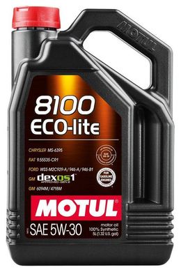 Масло моторное 5L 8100 ECO-LITE SAE 5W30 100% синтетическое MTL 839551 / 107252=108214