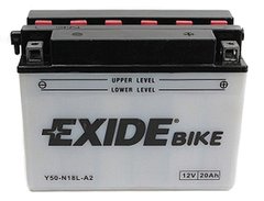 Аккумулятор мото 20Ah 12V (260A) EXIDE E50-N18L-A