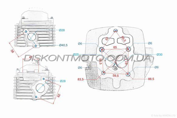 Головка циліндра 4T CG150 Honda 162FMJ Lifan ,Geon ,Zongshen (в зборі) LIPAI