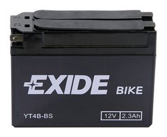 Акумулятор скутер 2,3 A/год AGM 12V таблетка Yamaha / Suzuki EXIDE ET4B-BS = YT4B-BS