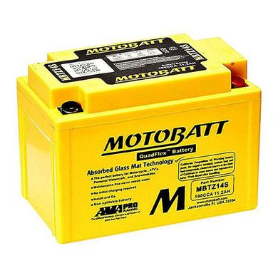 Акумулятор мото 11.2 Ah 12V AGM (190A) АКБ MOTOBATT MB MBTZ14S = YTX12S , YTX14S