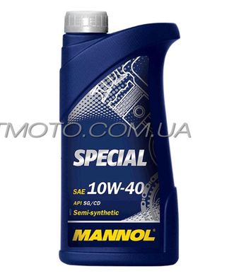 Масло 4T, 1л (SAE 10W-40, полусинтетика, Special API SG/CD) MANNOL