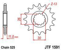 Звезда передняя YAMAHA YZF-R1 (2015-2020) JT JTF1591.16RB JT SPROCKETS