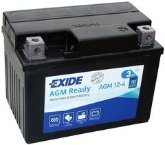 Аккумулятор мото 3 Ah 12V (50A) AGM-GEL EXIDE АКБ SLA12-4 / AGM12-4