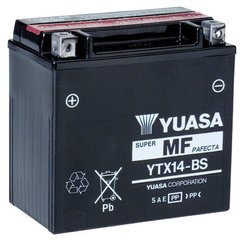 Акумулятор мото 12 Ah 12V AGM (200A) YUASA YTX14-BS