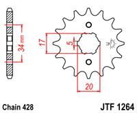Зірка передня 428-16 GEON Pantera 150 "JT SPROCKETS" JT JTF1264.16