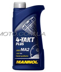Масло 4T мото , 1л (SAE 10W-40, полусинтетика, 4-Takt Plus API SL) MANNOL