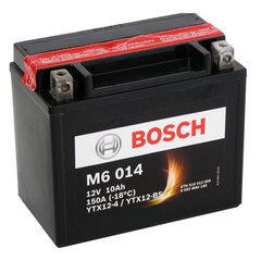 Аккумулятор мото 10 Ah (150A) AGM 12V АКБ BOSCH 0092M60140 YTX12-4 / YTX12-BS