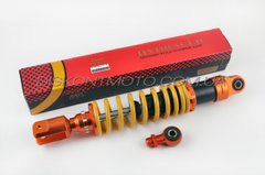 Амортизатор универсальный (с переходником) 350mm, тюнинговый NDT (оранжево-желтый)