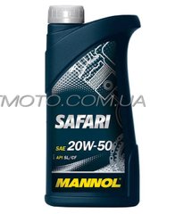 Масло 4T, 1л (SAE 20W-50, мінеральне, Safari API SL/CF) MANNOL
