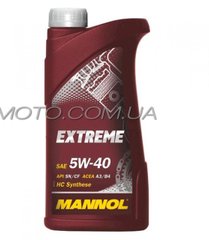 Масло 4T, 1л (SAE 5W-40, синтетика, Extreme 5W-40 API SN/CF) MANNOL