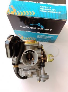 Карбюратор на 4T китайський скутер GY6 80 139QMB (QT-50/QT-26/QT-6A) KUROSAWA M-T