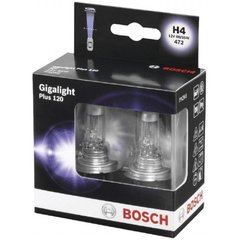 Авто лампа розжарювання H4 Gigalight plus 120% / P43T 12V 60/55W (2шт) BOSCH 1 987 301 106